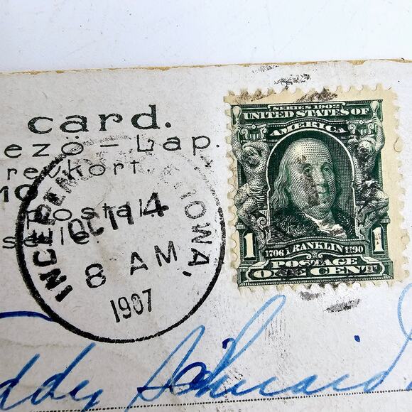 1907 Antique SqueeDees Signed Clivette Be Gentle Calm Polite Postcard Posted - Picture 5 of 5